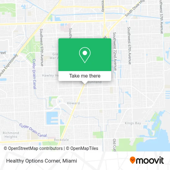 Healthy Options Corner map