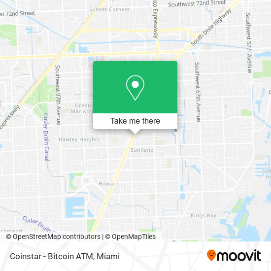 Mapa de Coinstar - Bitcoin ATM