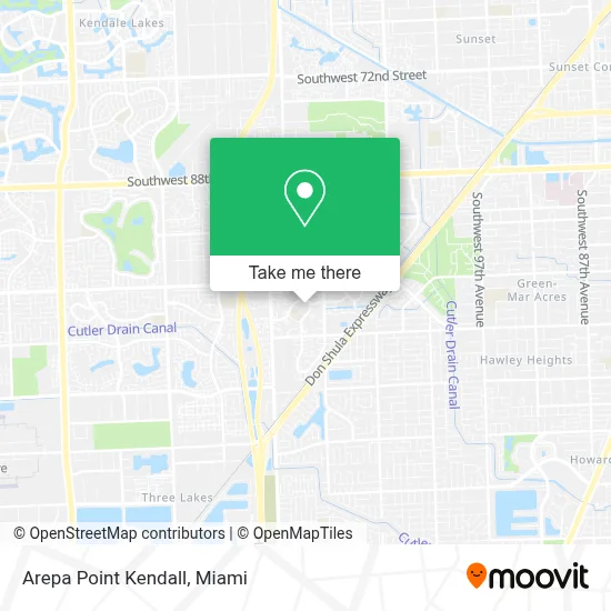 Arepa Point Kendall map