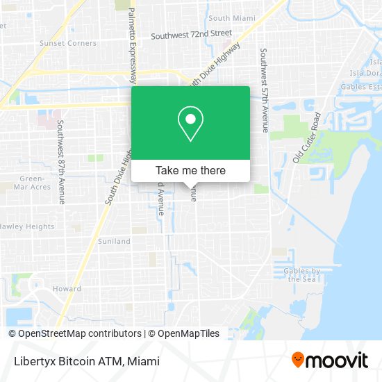 Mapa de Libertyx Bitcoin ATM