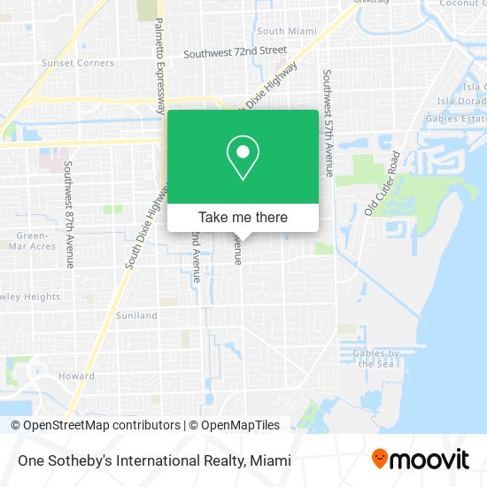 Mapa de One Sotheby's International Realty