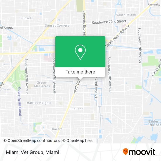 Mapa de Miami Vet Group