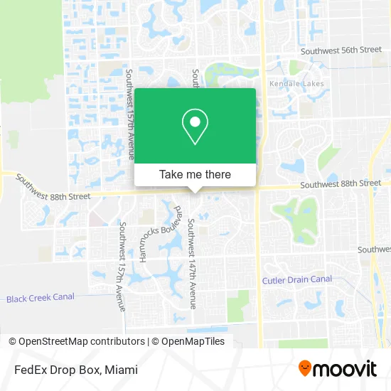FedEx Drop Box map
