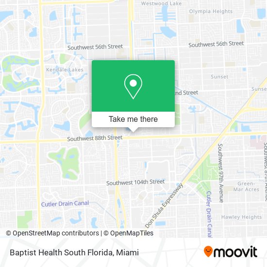 Baptist Health South Florida map