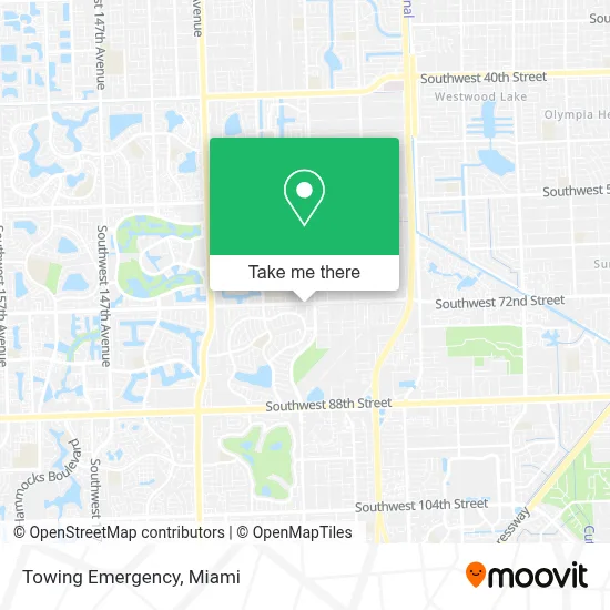 Towing Emergency map