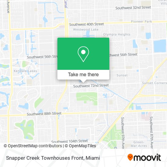 Mapa de Snapper Creek Townhouses Front