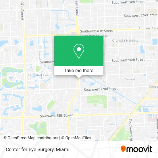 Center for Eye Surgery map