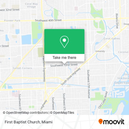 First Baptist Church map