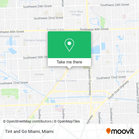 Mapa de Tint and Go Miami
