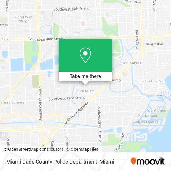 Mapa de Miami-Dade County Police Department