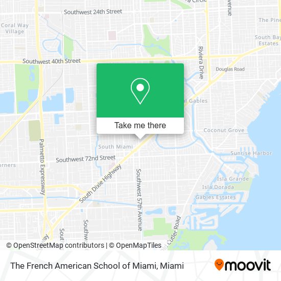 Mapa de The French American School of Miami
