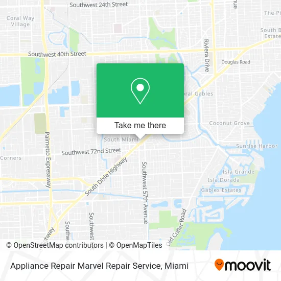 Appliance Repair Marvel Repair Service map