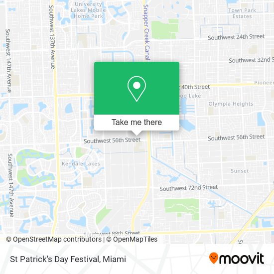 Mapa de St Patrick's Day Festival