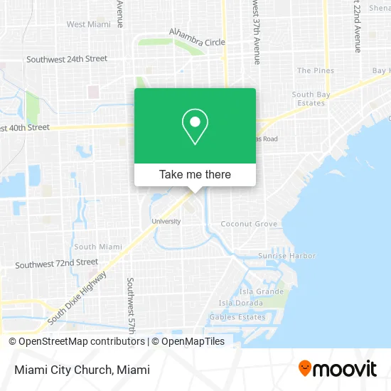 Miami City Church map