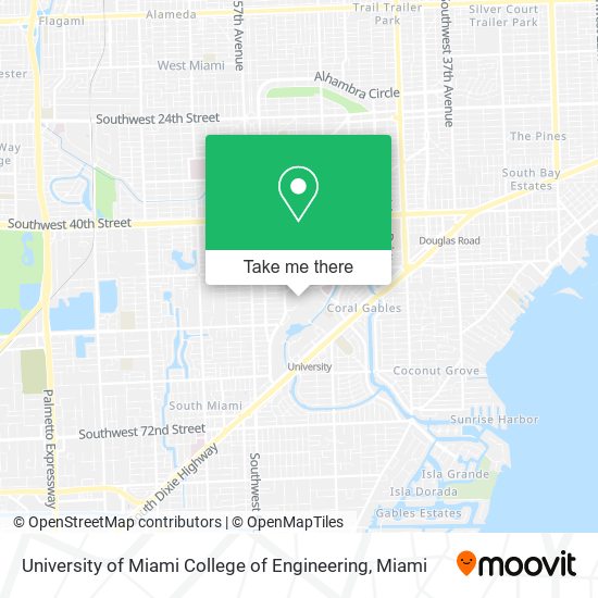 Mapa de University of Miami College of Engineering