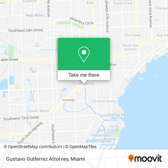 Gustavo Gutlerrez Attorney map