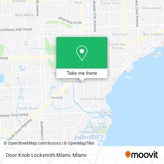 Mapa de Door Knob Locksmith Miami