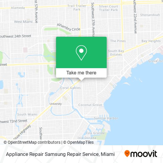 Appliance Repair Samsung Repair Service map