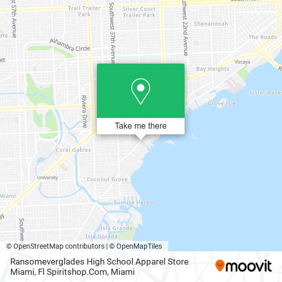 Ransomeverglades High School Apparel Store Miami, Fl Spiritshop.Com map