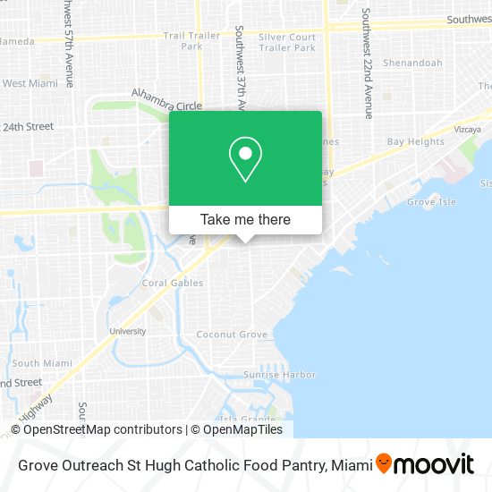 Grove Outreach St Hugh Catholic Food Pantry map