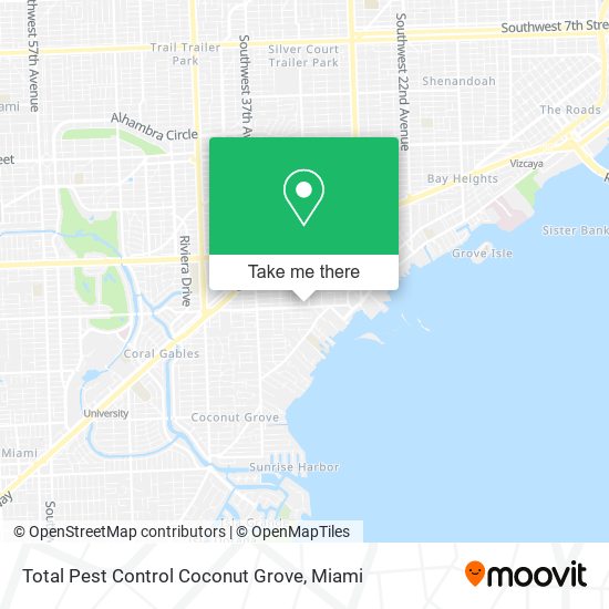 Mapa de Total Pest Control Coconut Grove