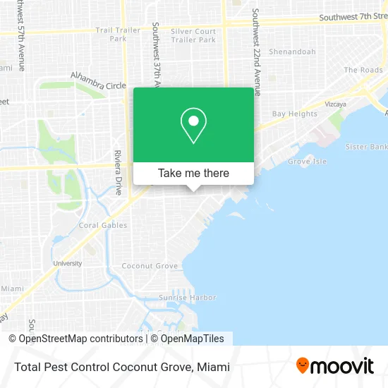 Total Pest Control Coconut Grove map