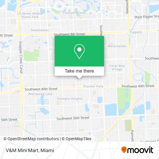 Mapa de V&M Mini Mart