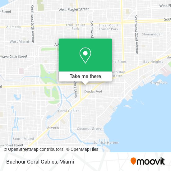 Mapa de Bachour Coral Gables