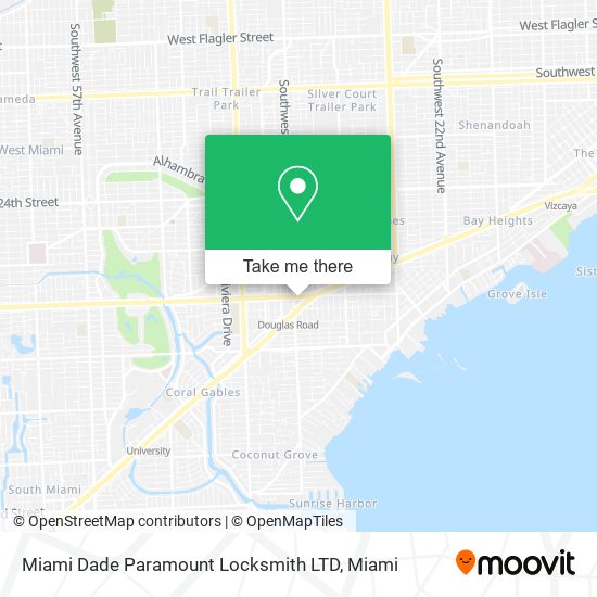 Miami Dade Paramount Locksmith LTD map