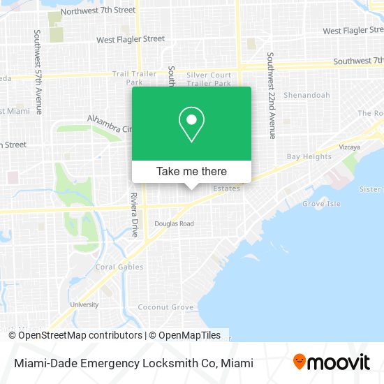 Mapa de Miami-Dade Emergency Locksmith Co