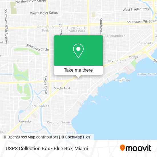 USPS Collection Box - Blue Box map