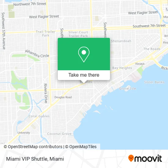 Miami VIP Shuttle map