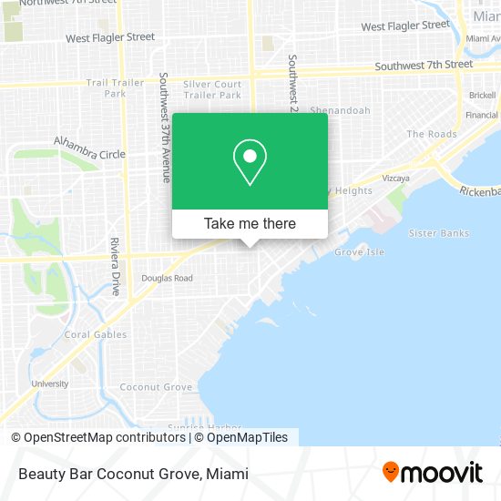 Beauty Bar Coconut Grove map