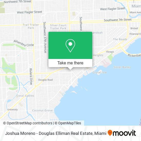 Mapa de Joshua Moreno - Douglas Elliman Real Estate