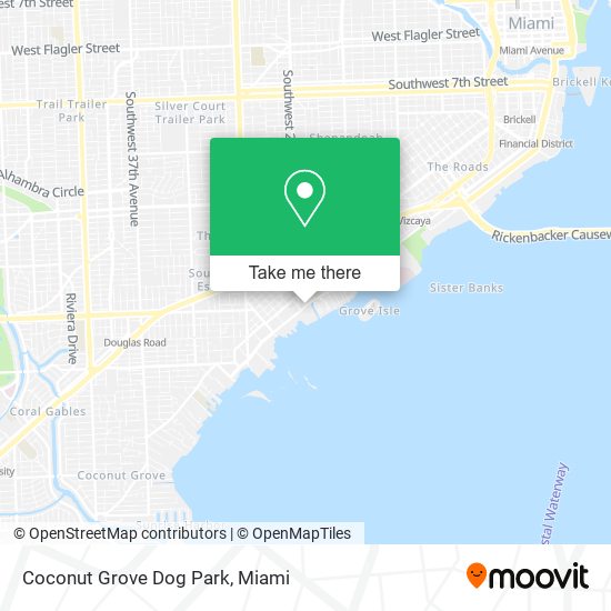 Coconut Grove Dog Park map