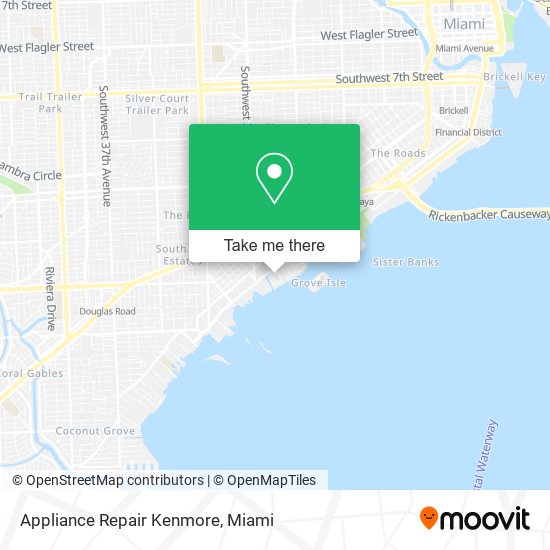 Mapa de Appliance Repair Kenmore