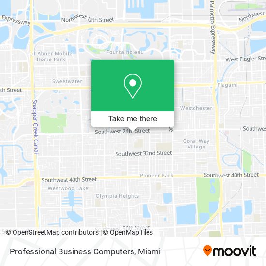 Professional Business Computers map