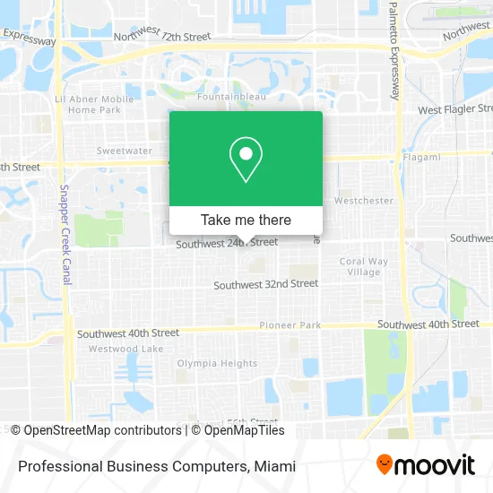 Professional Business Computers map