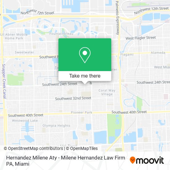 Mapa de Hernandez Milene Aty - Milene Hernandez Law Firm PA