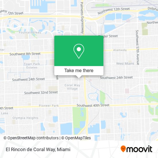 El Rincon de Coral Way map