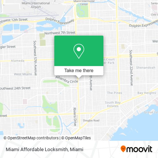 Miami Affordable Locksmith map