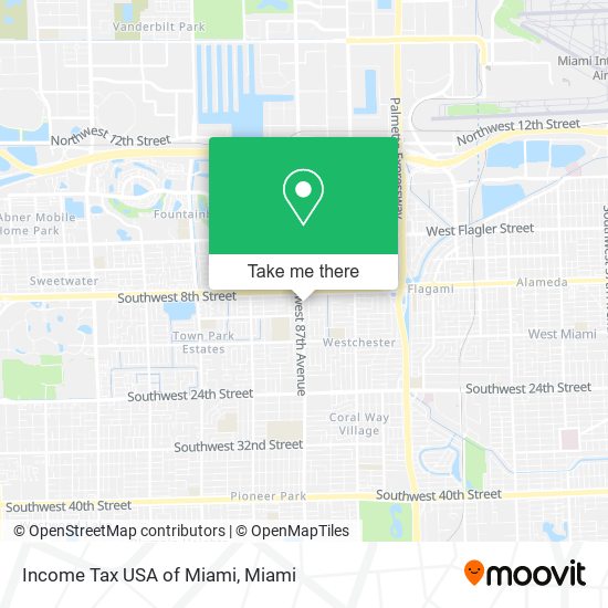 Income Tax USA of Miami map