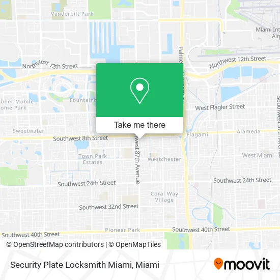 Security Plate Locksmith Miami map