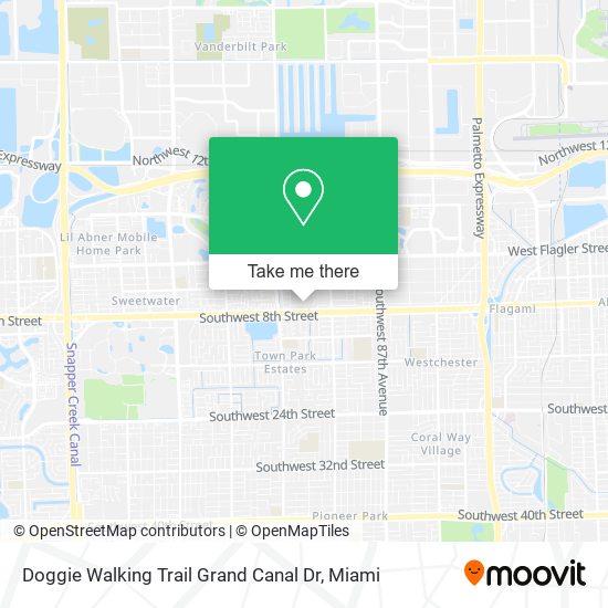 Doggie Walking Trail Grand Canal Dr map