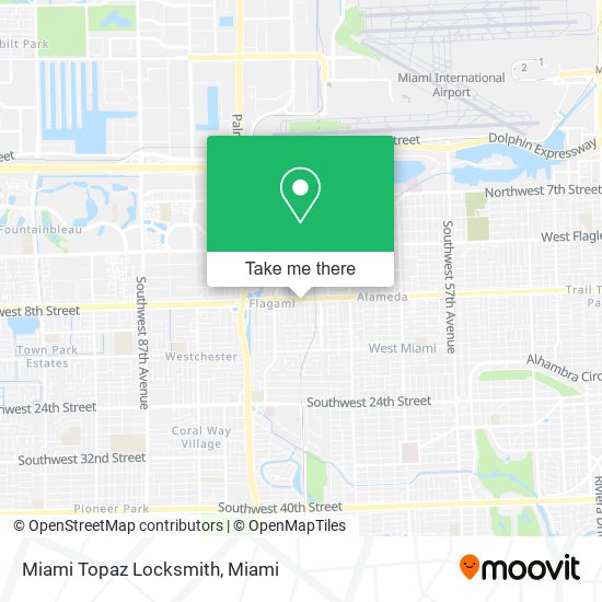 Miami Topaz Locksmith map