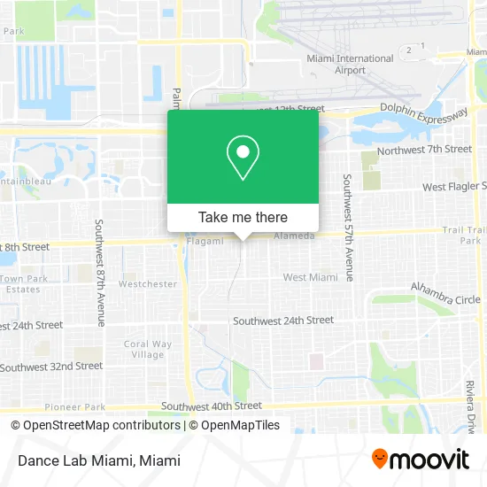 Dance Lab Miami map