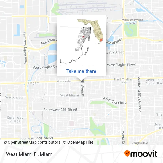 West Miami Fl map