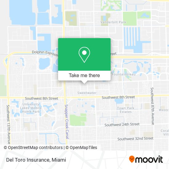 Del Toro Insurance map