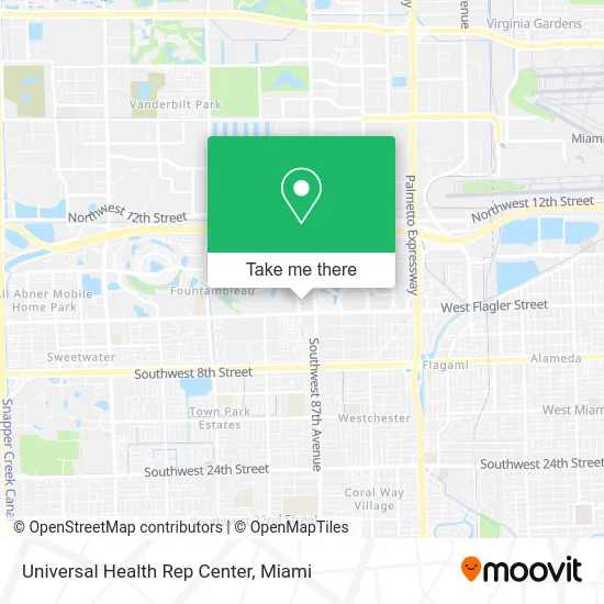 Universal Health Rep Center map