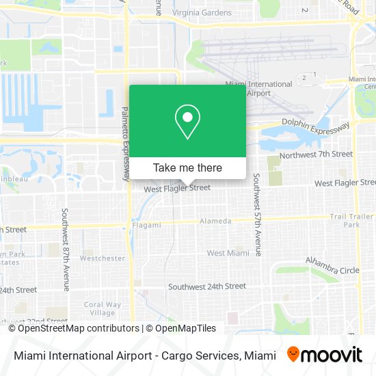 Mapa de Miami International Airport - Cargo Services